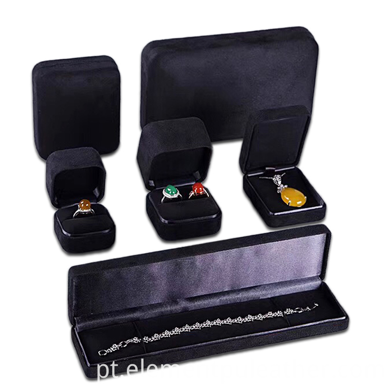 Material preto para caixa de conjunto de jóias Black Material for Jewelry Set Box